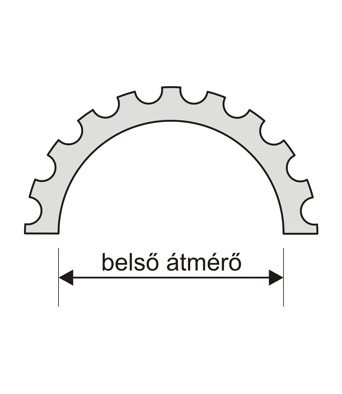 PO-11B natúr bordázott féloszlop 10-14 cm